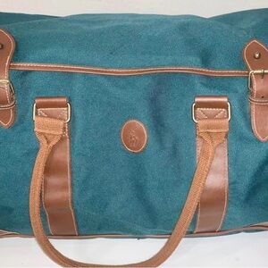 Teal and Brown Men's Duffel Bag